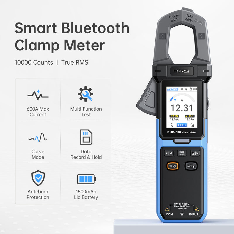 Load image into Gallery viewer, [DMC-600 / DMC-600A] FNIRSI Smart Digital Burn-Proof High-Precision Current Clamp Multimeter - Polar Tech Australia
