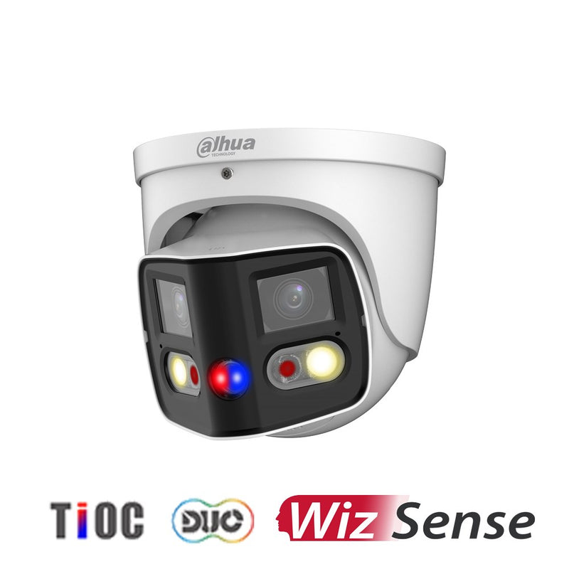 Chargez l&#39;image dans la visionneuse de la galerie, [DH-IPC-PDW3849-A180-AS-PV-ANZ] Dahua WizSense TiOC Duo Series 2x4MP Dual-Lens Eyeball Network Camera with 2.8mm Fixed Lens IP67
