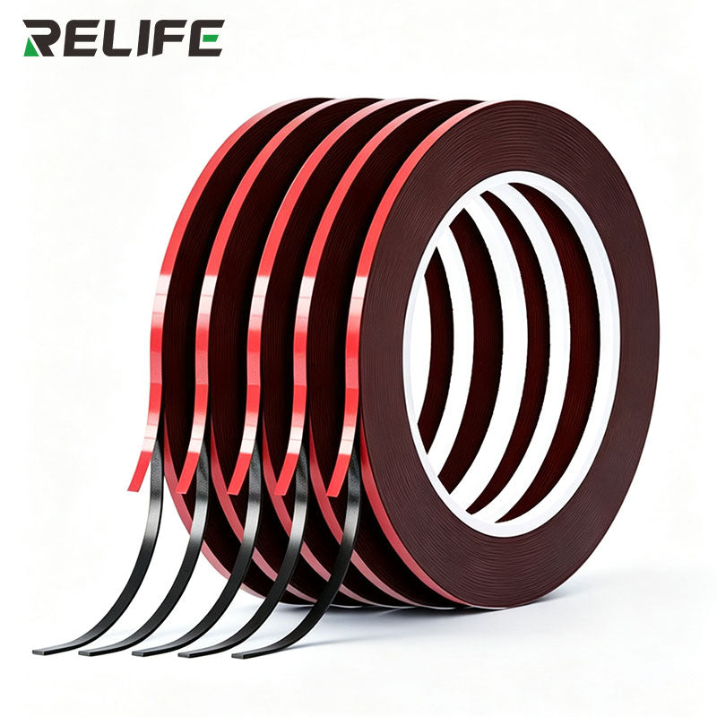 Cargue la imagen en el visor de la galería, [HX2] Relife 10M Red Film Black Foam Double-Sided Tape for Mobile Phone Screen Sealing Repair - 5Pcs
