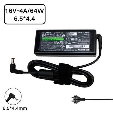 [16V-4A/64W][6.5*4.4] Sony Vaio VGN-B100B05 VGN-B100B07 VGN-S260 VGN-S260P VGN-S270P VGN-S360 Laptop AC Power Supply Adapter Charger - Polar Tech Australia