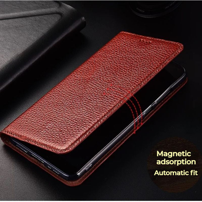 Load image into Gallery viewer, [With Card Slot] Asus Zenfone 7 - Full Cover Shockproof Flip Genuine Leather Series Soft Case - Polar Tech Australia
