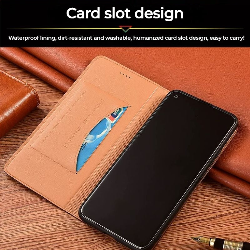 Load image into Gallery viewer, [With Card Slot] Asus Zenfone 7 - Full Cover Shockproof Flip Genuine Leather Series Soft Case - Polar Tech Australia
