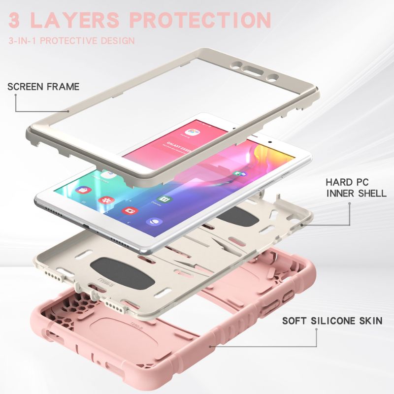 Load image into Gallery viewer, [Built-in Stand] Samsung Galaxy Tab S7 Plus/S8 Plus/S7 FE 12.4&quot; - Full Cover Silicone Shockproof Case - Polar Tech Australia
