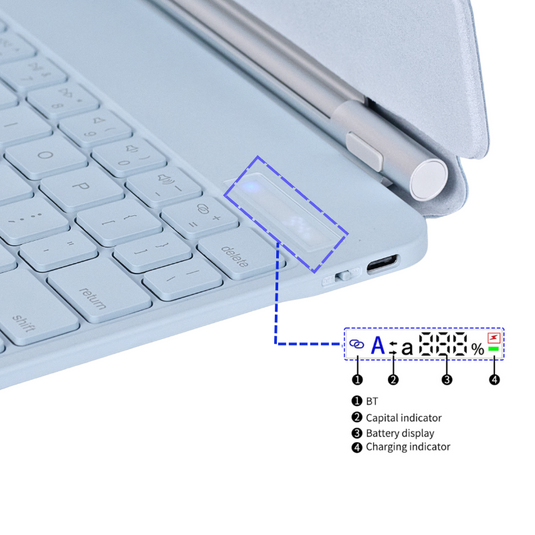 Magic Magnetic Floating Trackpad Wireless 7 Multi-Color Backlit Keyboard Case for Apple iPad 10.9” & 11“ 10/11th Gen (2022/2025)