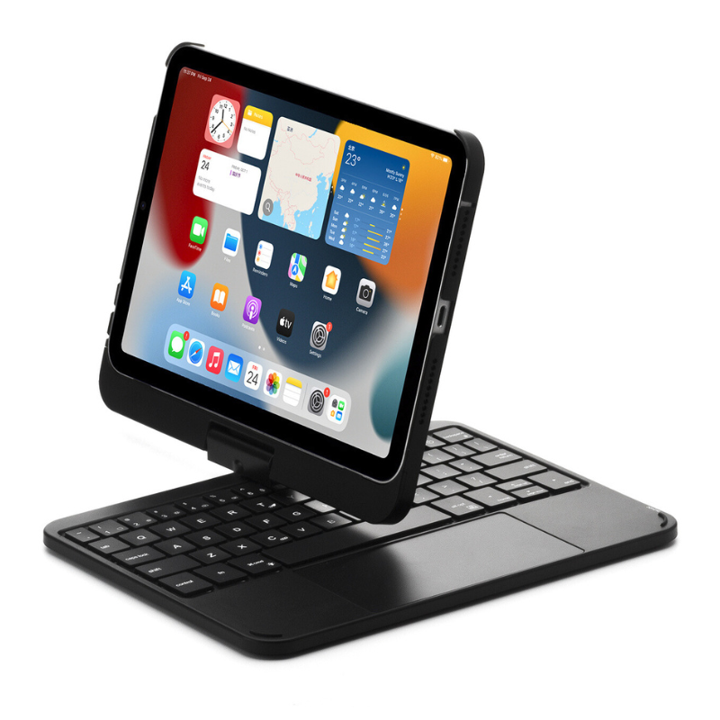 Cargue la imagen en el visor de la galería, 360 Degree Rotating Wireless Touchpad Keyboard Cover Case for iPad Mini 6/7 8.3&#39;&#39; 6/7th Gen 2021/2024 - KIBO
