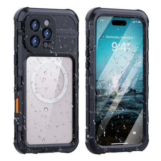 [M Series][Magsafe Compatible] Apple iPhone 14 / 14 Plus / 14 Pro / 14 Pro Max - Redpepper Metal Heavy Duty Waterproof Magnetic Silicone Phone Case With Lanyard - Polar Tech Australia