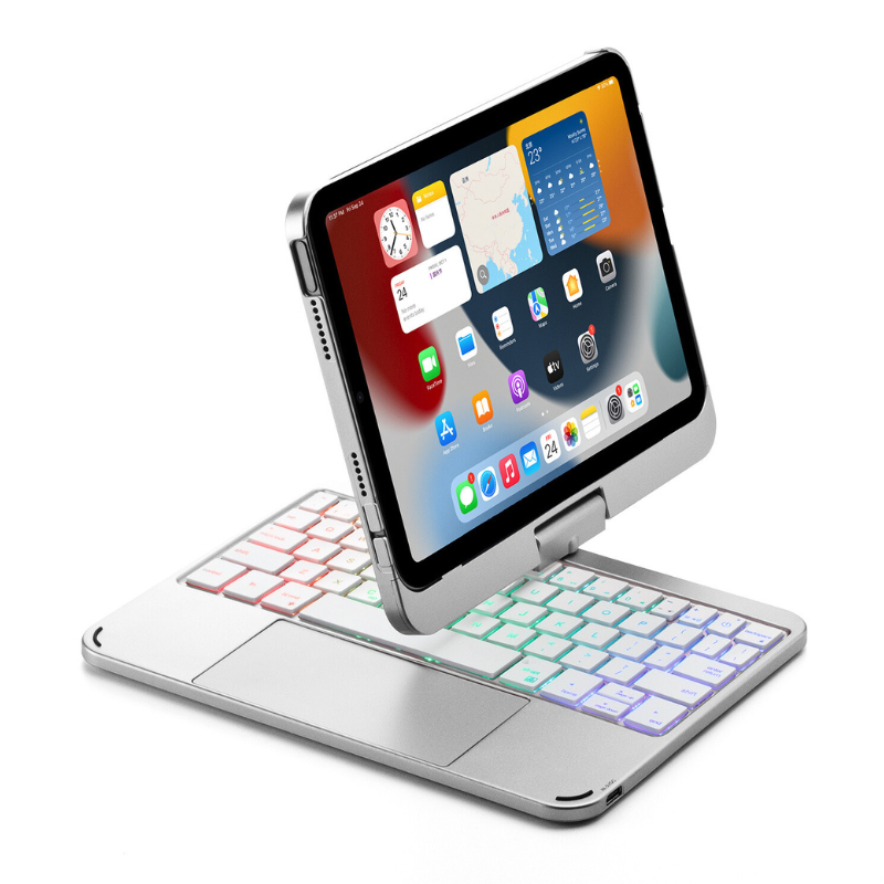 Cargue la imagen en el visor de la galería, 360 Degree Rotating Wireless Touchpad Keyboard Cover Case for iPad Mini 6/7 8.3&#39;&#39; 6/7th Gen 2021/2024 - KIBO
