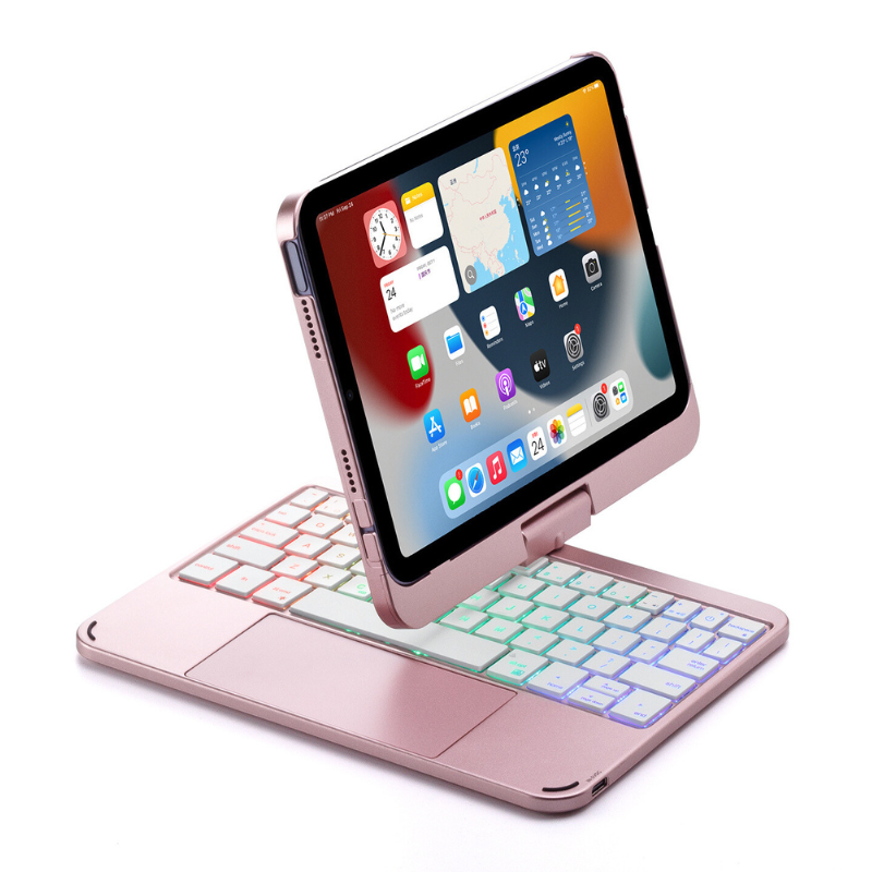 Cargue la imagen en el visor de la galería, 360 Degree Rotating Wireless Touchpad Keyboard Cover Case for iPad Mini 6/7 8.3&#39;&#39; 6/7th Gen 2021/2024 - KIBO

