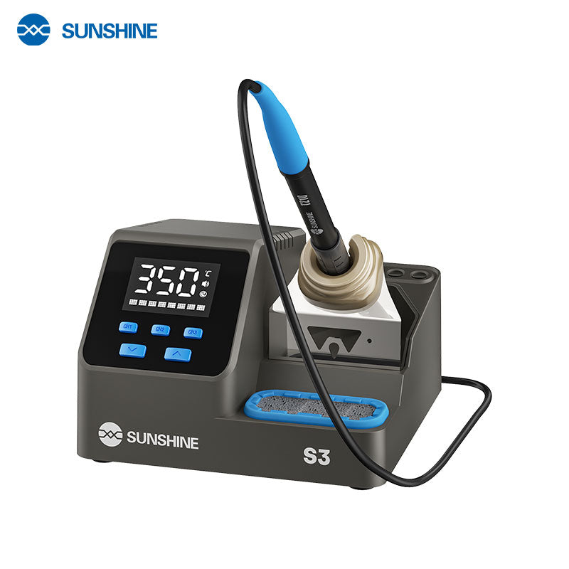 Load image into Gallery viewer, Sunshine S3 60W 3-Customizable Channels C210 Intelligent Digital Display Soldering Station
