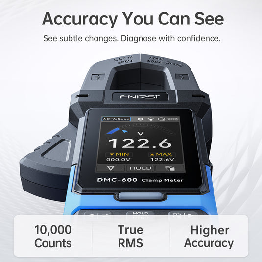[DMC-600 / DMC-600A] FNIRSI Smart Digital Burn-Proof High-Precision Current Clamp Multimeter - Polar Tech Australia