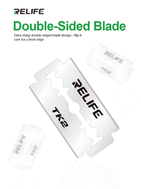 RELIFE TK2 Stainless Steel Double-Sided Blade/200 pieces