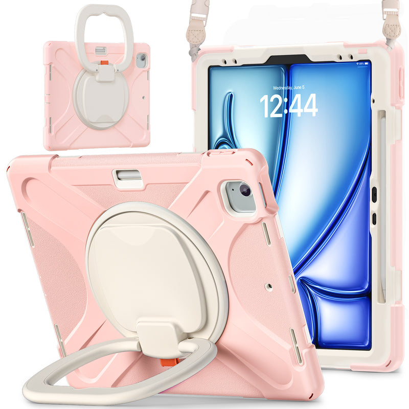 Cargue la imagen en el visor de la galería, Lenovo Tab M11 11.0&quot; 2024 (TB-330XU/330FU) - Multifunctional Shockproof Heavy Duty Series Case With Shoulder Strap
