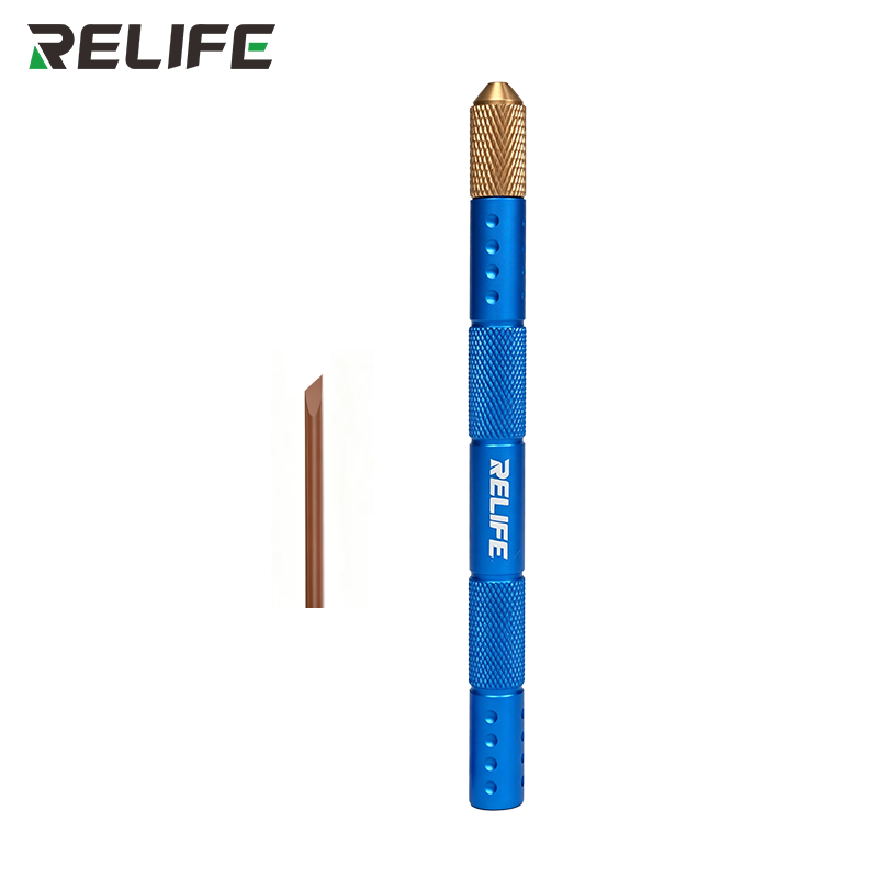 Cargue la imagen en el visor de la galería, [RL-023C] Relife RL-023C CPU PI Chips Specific Degumming Knife for CPU / PCB Black Glue Cleaning
