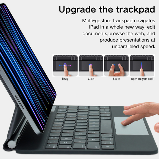 [Magic Keybord] Apple iPad Air 4/5 & Pro 11“ & Air 11” M2/M3 (2024/2025) - Precision Multi-Touch Trackpad Magnetic Smart Wireless Keyboard Case With Backlit Keys - i-Station Mobile Phone & Electronic Device Repair and Accessories