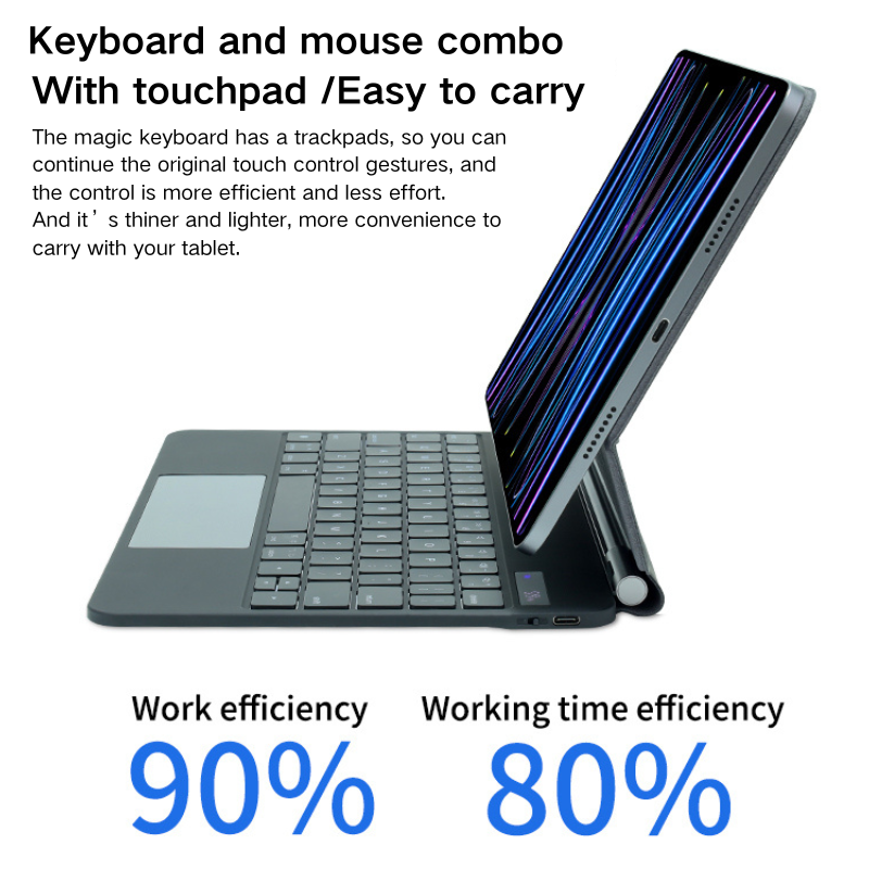 Cargue la imagen en el visor de la galería, [Magic Keybord] Apple iPad Air 4/5 &amp; Pro 11“ &amp; Air 11” M2/M3 (2024/2025) - Precision Multi-Touch Trackpad Magnetic Smart Wireless Keyboard Case With Backlit Keys - i-Station Mobile Phone &amp; Electronic Device Repair and Accessories
