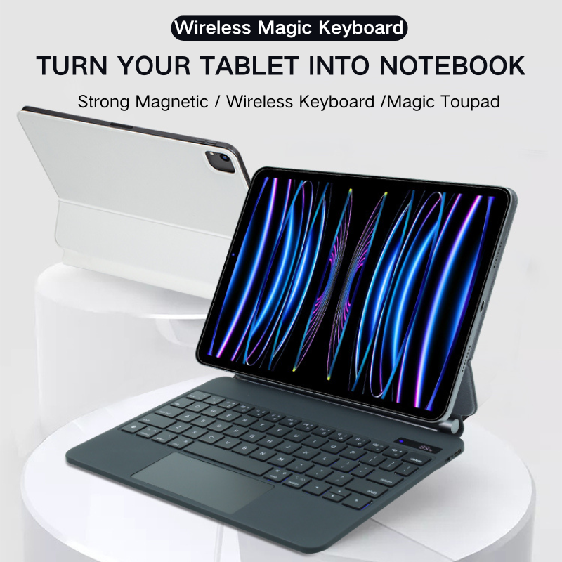 Cargue la imagen en el visor de la galería, [Magic Keybord] Apple iPad Air 4/5 &amp; Pro 11“ &amp; Air 11” M2/M3 (2024/2025) - Precision Multi-Touch Trackpad Magnetic Smart Wireless Keyboard Case With Backlit Keys - i-Station Mobile Phone &amp; Electronic Device Repair and Accessories
