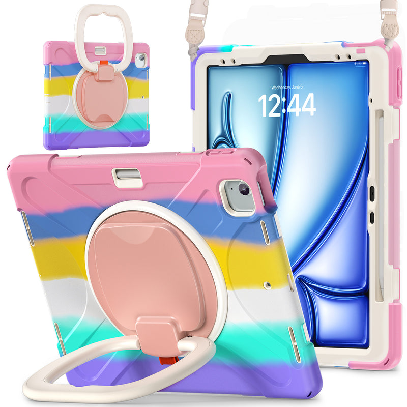 Cargue la imagen en el visor de la galería, Lenovo Tab M11 11.0&quot; 2024 (TB-330XU/330FU) - Multifunctional Shockproof Heavy Duty Series Case With Shoulder Strap
