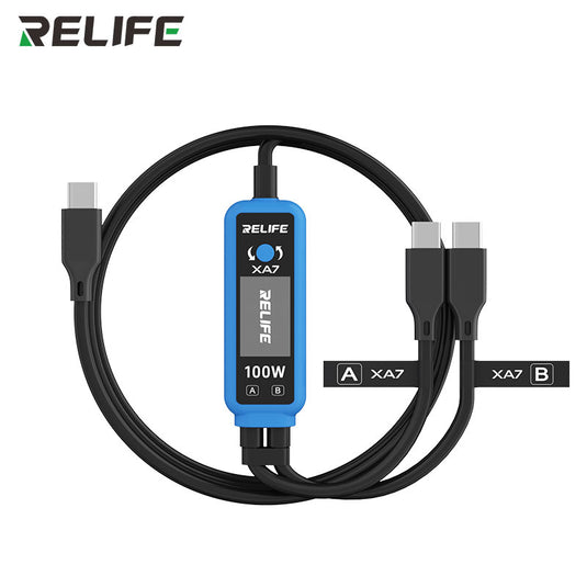 [XA7] RELIFE Digital display 1-to-2 fast charging cable