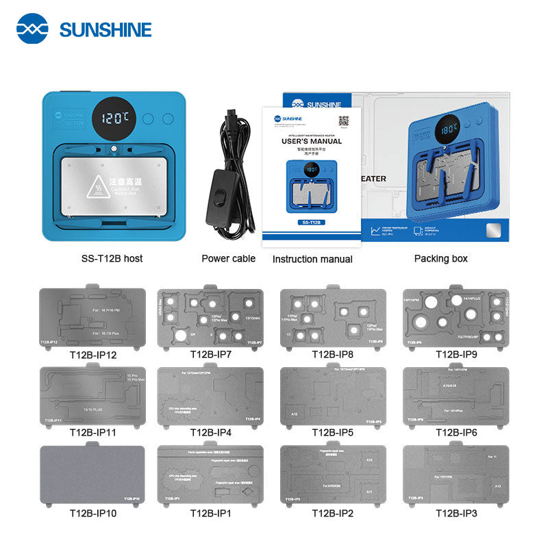 Cargue la imagen en el visor de la galería, [SS-T12B] 13 in 1 SUNSHINE Intelligent Maintenance iPhone Mainboard Heating Platform
