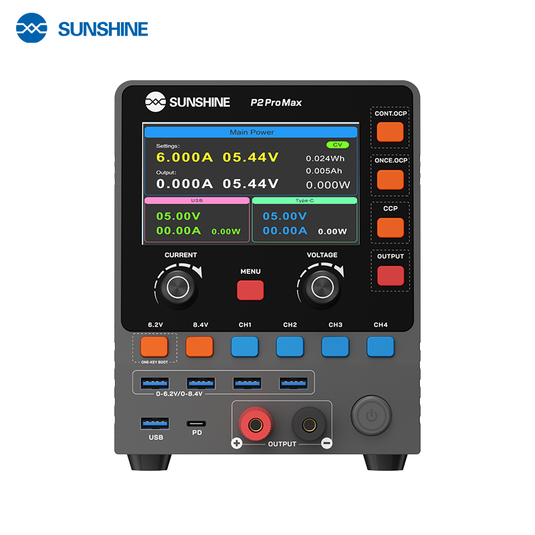 [P2 Pro Max] SUNSHINE 330W 4-Segment Storage Channel High Precision Adjustable DC Stabilized Power Supply