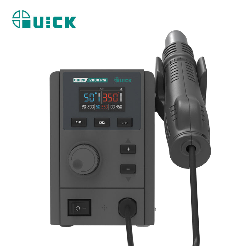 Load image into Gallery viewer, [QUICK 2008 Pro] QICK Lead-Free Hot Air Rework Station Heat Gun &amp; New Upgrade • Craftsmanship Inherited
