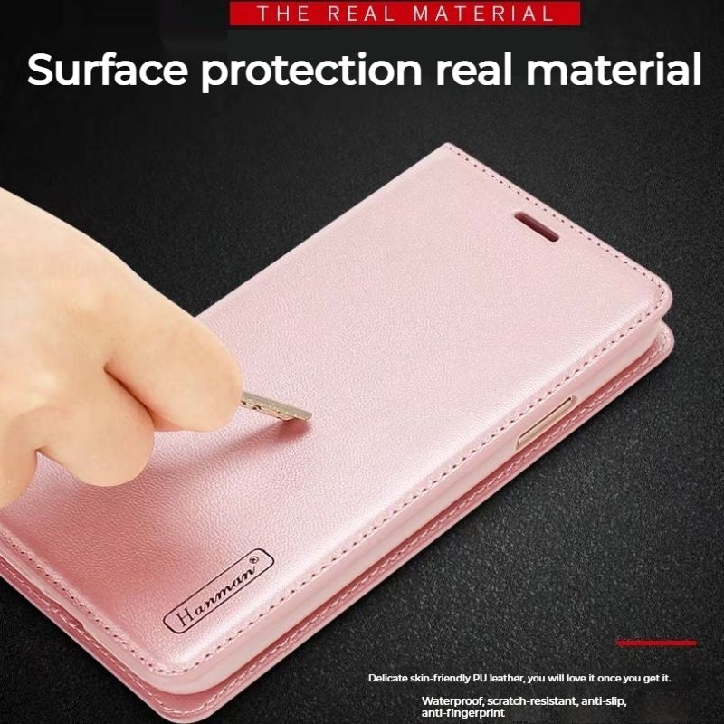 Cargue la imagen en el visor de la galería, [With Card Slot] ASUS Zenfone 11 Ultra - Hanman Premium Quality Leather Flip Wallet Series Soft Case With lanyard - Polar Tech Australia
