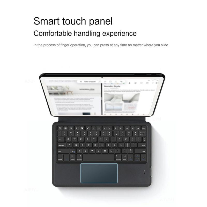 Load image into Gallery viewer, [With Backlit] Samsung Galaxy Tab A9 2023 8.7&quot; (SM-X110/X115) - PU Leather Flip Cover Smart Bluetooth Touch Keyboard Case - Polar Tech Australia
