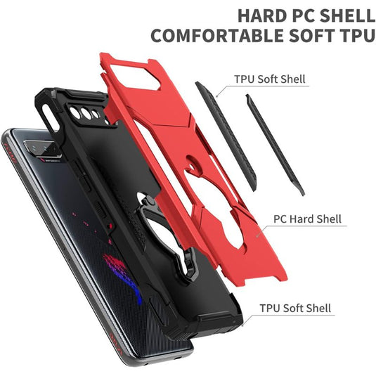 [Built-in Stand] ASUS Rog Phone 5 & Pro & 5s & 5s Pro & 5 Ultimate - 360° Rotating Kickstand Heavy Duty Series Military Grade Case - Polar Tech Australia