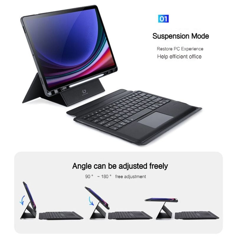 Cargue la imagen en el visor de la galería, [Detachable] Samsung Galaxy Tab S10 FE Plus (2025) 13.1“ - Multi Functional PU Leather Magnetic Bluetooth Keyboard Case - i-Station Mobile Phone &amp; Electronic Device Repair and Accessories
