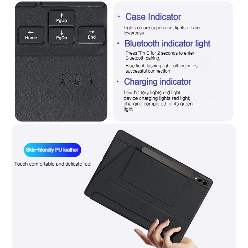 Cargue la imagen en el visor de la galería, [Detachable] Samsung Galaxy Tab S10 FE Plus (2025) 13.1“ - Multi Functional PU Leather Magnetic Bluetooth Keyboard Case - i-Station Mobile Phone &amp; Electronic Device Repair and Accessories
