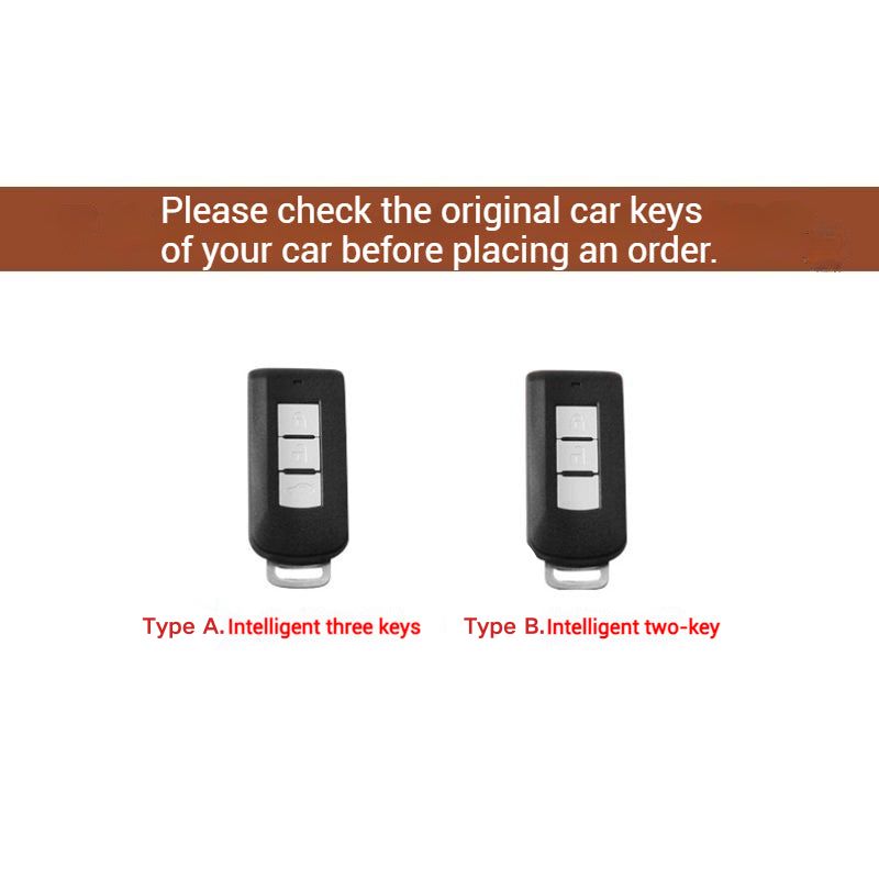 Chargez l&#39;image dans la visionneuse de la galerie, Mitsubishi Genuine Leather Full Protection Smart Key Fob Case Cover For Outlander, ASX, Pajero Sport, Eclipse Cross
