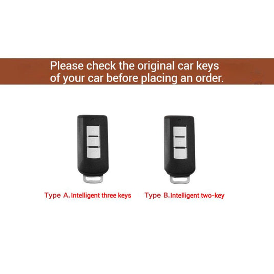 Mitsubishi Genuine Leather Full Protection Smart Key Fob Case Cover For Outlander, ASX, Pajero Sport, Eclipse Cross