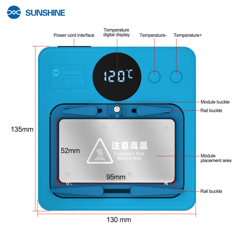 Cargue la imagen en el visor de la galería, [SS-T12B] 13 in 1 SUNSHINE Intelligent Maintenance iPhone Mainboard Heating Platform
