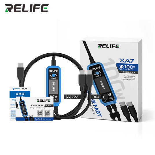 [XA7] RELIFE Digital display 1-to-2 fast charging cable