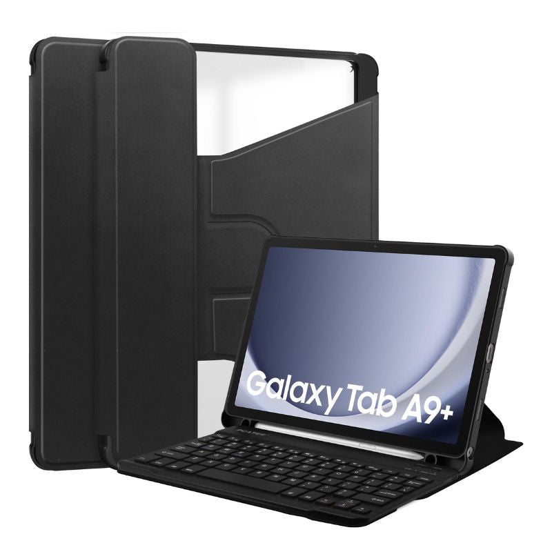 Load image into Gallery viewer, [Detachable Keyboard][With Backlit] Samsung Galaxy Tab S9 Plus/S9 FE Plus 12.4&quot; - 360 Degree Rotating Magnetic Flip Cover Case With Pen Slot - Polar Tech Australia
