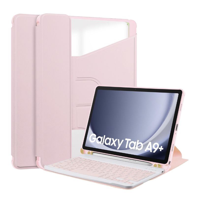 Load image into Gallery viewer, [Detachable Keyboard][With Backlit] Samsung Galaxy Tab S9 Plus/S9 FE Plus 12.4&quot; - 360 Degree Rotating Magnetic Flip Cover Case With Pen Slot - Polar Tech Australia
