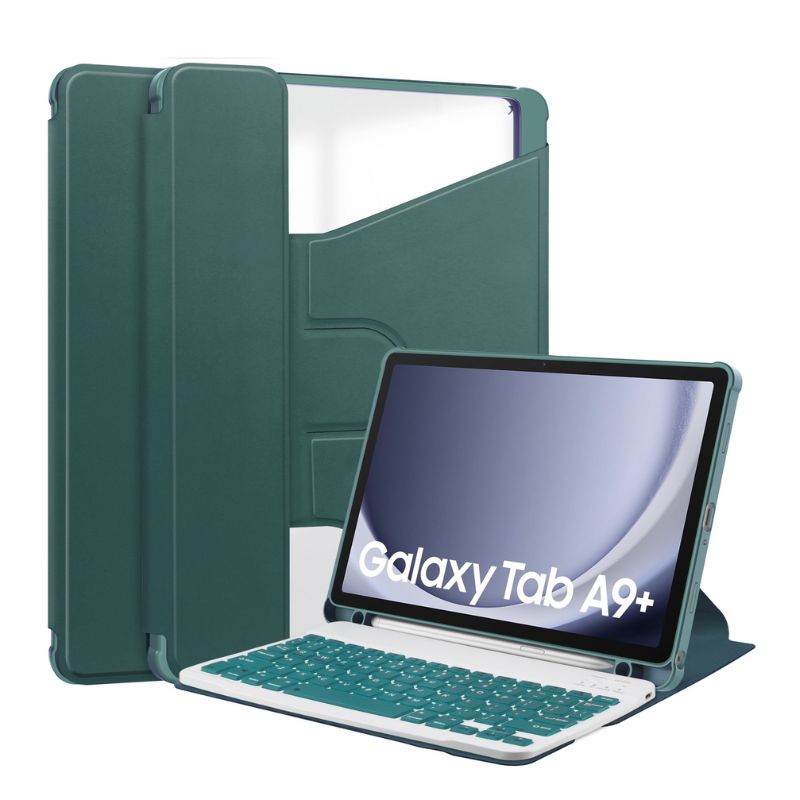 Load image into Gallery viewer, [Detachable Keyboard][With Backlit] Samsung Galaxy Tab S9 Plus/S9 FE Plus 12.4&quot; - 360 Degree Rotating Magnetic Flip Cover Case With Pen Slot - Polar Tech Australia
