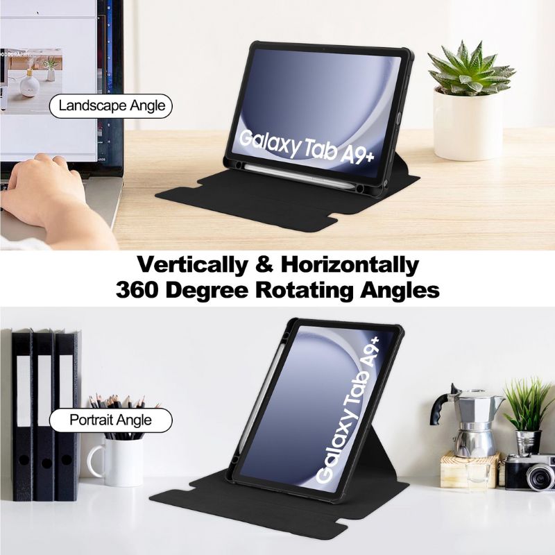 Load image into Gallery viewer, [Detachable Keyboard][With Backlit] Samsung Galaxy Tab S9 Plus/S9 FE Plus 12.4&quot; - 360 Degree Rotating Magnetic Flip Cover Case With Pen Slot - Polar Tech Australia
