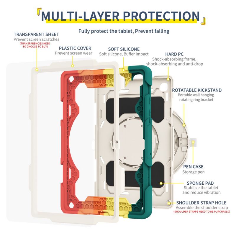 Cargue la imagen en el visor de la galería, Samsung Galaxy Tab A9 2023 8.7&quot; (SM-X110 / X115) - 360 Degree  Fully Wrapped Silicone Shockproof Case With Holder - Polar Tech Australia
