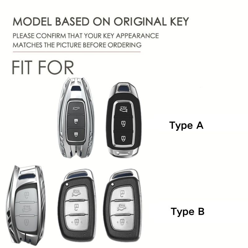 Chargez l&#39;image dans la visionneuse de la galerie, Hyundai Zinc Alloy Car Key Fob Protective Case Cover For Tucson, Sonata Fe, Creta, Ix25, Ix35, Ix45, Verna, Solaris, Mistra, Elantra, Accent
