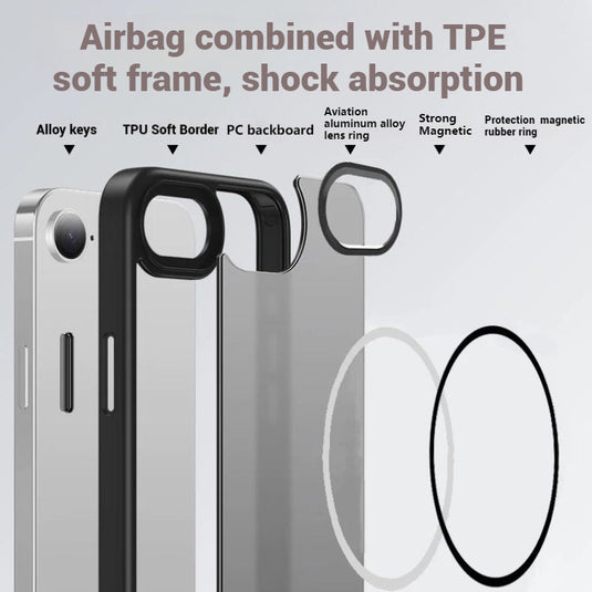 [Magsafe Compatible] Apple iPhone 16e - Full Coverage Matte Skin-friendly Airbag Shockproof Case - Polar Tech Australia