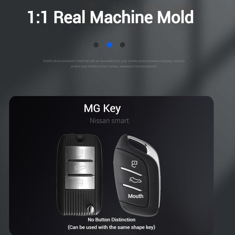 Chargez l&#39;image dans la visionneuse de la galerie, MG Zinc Alloy + PU Leather Car Key Fob Case Cover For MG3, MG5, MG6, MG7, ZST, ZS, GS, MG ONE, MG4 EV
