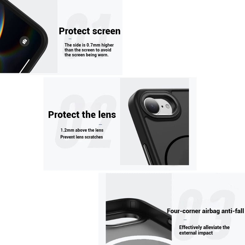 Cargue la imagen en el visor de la galería, [Magsafe Compatible] Apple iPhone 16e - Full Coverage Matte Skin-friendly Airbag Shockproof Case - Polar Tech Australia
