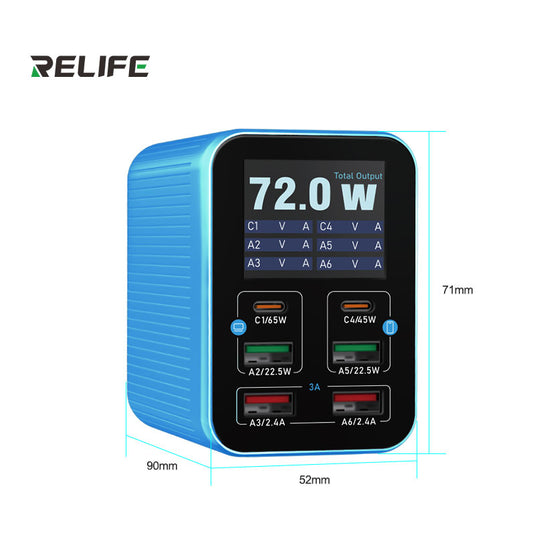 [Q4] RELIFE 72W Smart 6-Port Fast Charger