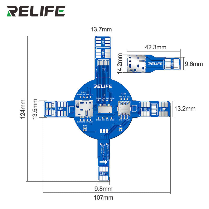Chargez l'image dans la visionneuse de la galerie, [XA6] RELIFE Dual SIM Card Signal Test Board for iPhone Android
