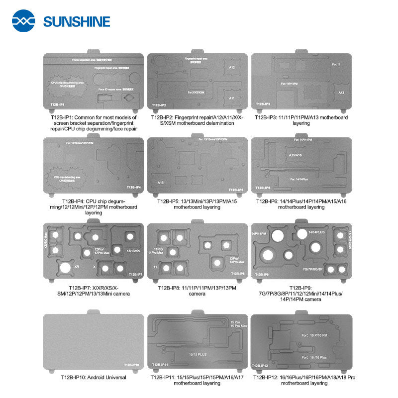Cargue la imagen en el visor de la galería, [SS-T12B] 13 in 1 SUNSHINE Intelligent Maintenance iPhone Mainboard Heating Platform
