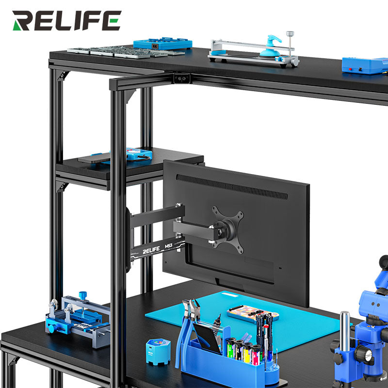 Load image into Gallery viewer, [MS3] RELIFE 360° Rotating Monitor Arm - Flexible, Space-Saving Mount for 14&quot;–27&quot; Monitors
