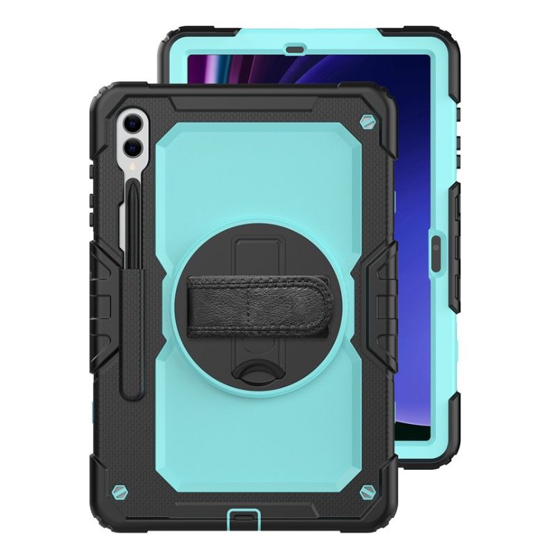 Chargez l&#39;image dans la visionneuse de la galerie, [Built-in Stand] Samsung Galaxy Tab S9/S9 FE/S10 FE 11” - 360 Degree Stand PC + Silicone Shockproof Case With Strap - Polar Tech Australia
