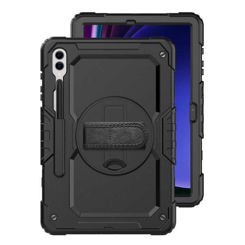 Chargez l&#39;image dans la visionneuse de la galerie, [Built-in Stand] Samsung Galaxy Tab S9/S9 FE/S10 FE 11” - 360 Degree Stand PC + Silicone Shockproof Case With Strap - Polar Tech Australia
