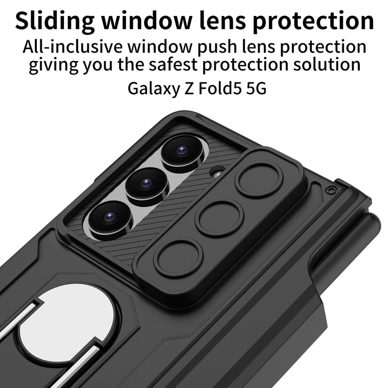Load image into Gallery viewer, Samsung Galaxy Z Fold 5 (SM-F946) Heavy Duty Drop Proof Camera Protection Ring Holder Case - Polar Tech Australia
